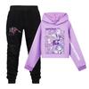 Children's Hooded Top And Pants Two-piece Tracksuit Set Long-sleeved Printed Clothing Set