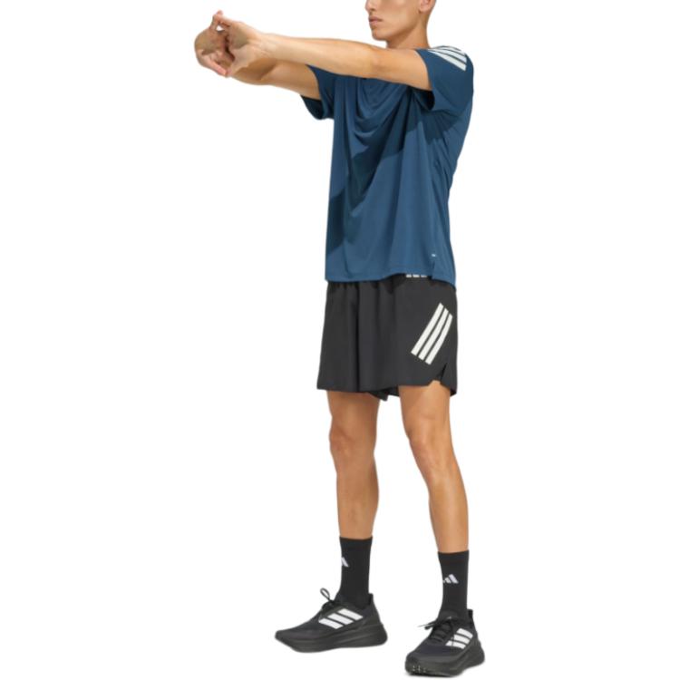 adidas Climacool ADI365 Striped Crew Neck Short Sleeve Straight Fit Running T-Shirt Men Tops JZ7692