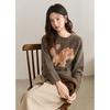 MISHOW Women's Faux Mink Pony Knit Pullover Sweater