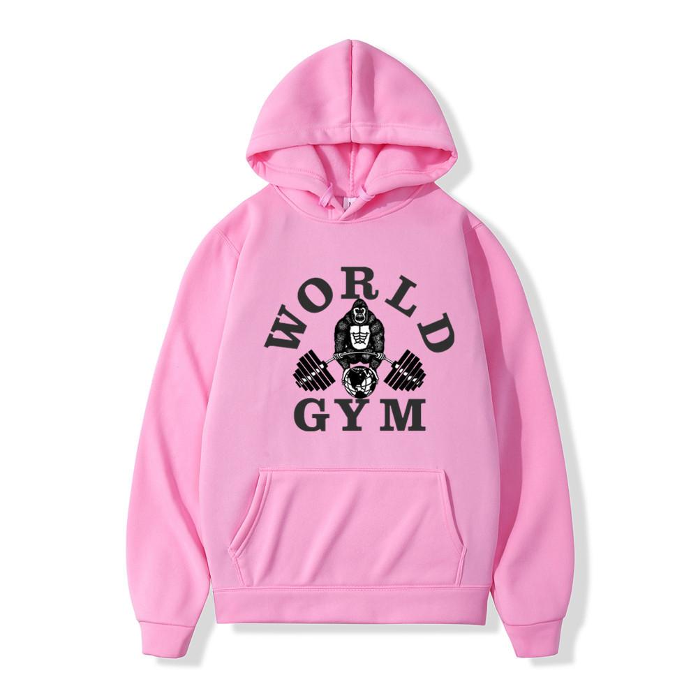 Fashion Men Hoodies World Gym Sports Harajuku Couple Men Womnen Fashion New Brand Design Pullover Men's Fleece Hoodies