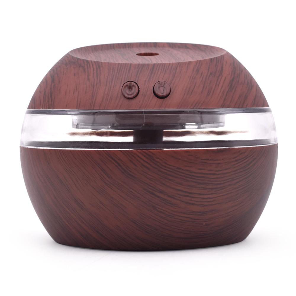 300ml Ultrasound Aroma Diffuser Creative Wood Mini Mute USB Air Humidifier Household Humidifier Bedroom Essential Oil Aromatherapy Machine for Home O
