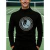 Hockey Print Polyester Men's Long Sleeve T-Shirt Crew Neck Breathable Fall
