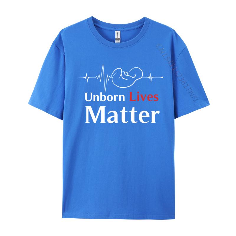 Unborn Lives Matter Heart Beat Fetus Pro-Life Cute Trombone Gamer Heartbeat Funny Top T-Shirts Cotton Man Tees Funny Tee Shirt