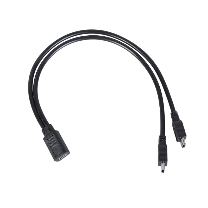 

Multi Charging Cable USB C Splitter Cable 2 in 1 Fast Charging Cord USB C Female to Double Mini USB Male Port for Phone 1