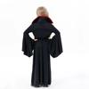 Lace Up Halloween Witch Long Dress Stand Collar Children Medieval Printed Dress  Kids