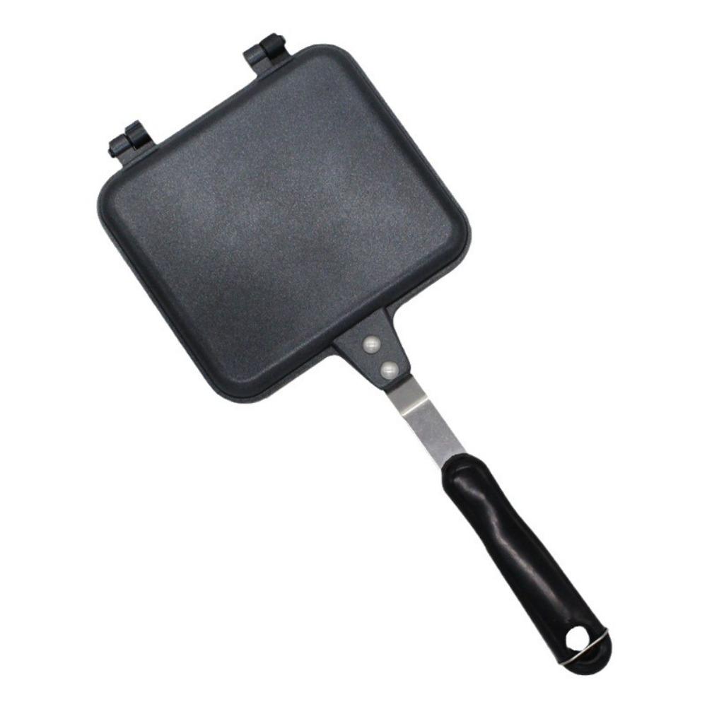 

Двусторонняя сэндвичница Алюминий Цинк Цинковый сплав Сковорода для омлета Форма для вафель Тостер Сковорода для жарки Открытый чёрный