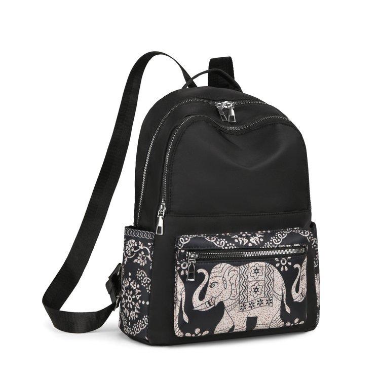 Schoolbag casual double back Korean summer outing retro women's backpack large capacity multi-purpose portable hand carry crossbody backpack