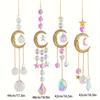 1pc Moon Prism Sun Catcher For Window Moon Phase Dream Catchers With Crystals Wind Chimes Garden Sun Catchers For Crystal Car