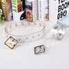 Simple Resin Plastic Personality Buckle Transparent Belt Porous Pin Buckle Willow Spike Women'S Belt