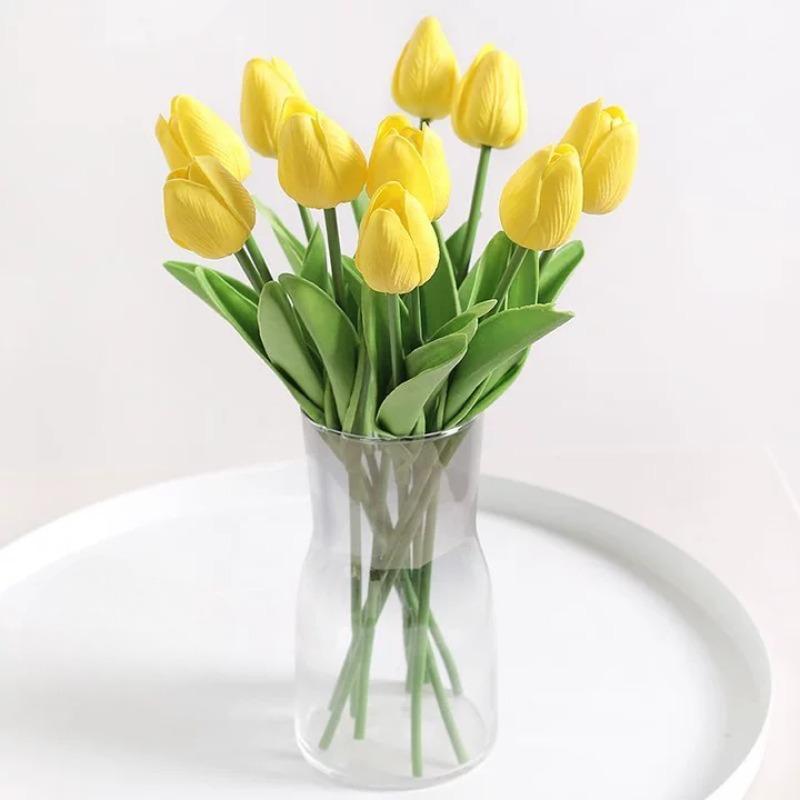 Eternal Flower Home Living Room Decoration Bouquet Tulip Table Vase Flower Arrangement Ornament Photography Special Flowers