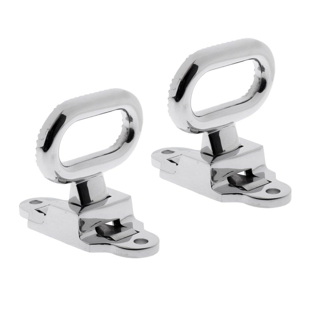 2pcs Boat Yacht Car Truck Transom Small Folding Mast Step - Marine Grade 316 Stainless Steel