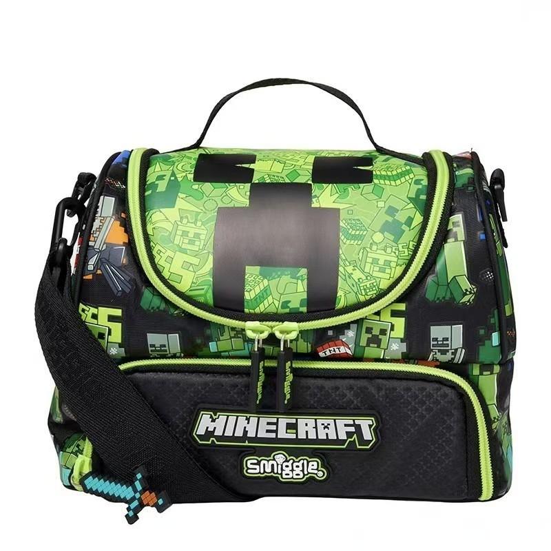 Kids Insulated Lunch Bag School - Double Layer Waterproof Canvas Tote With Handle Large Capacity Leakproof Student Lunchbox