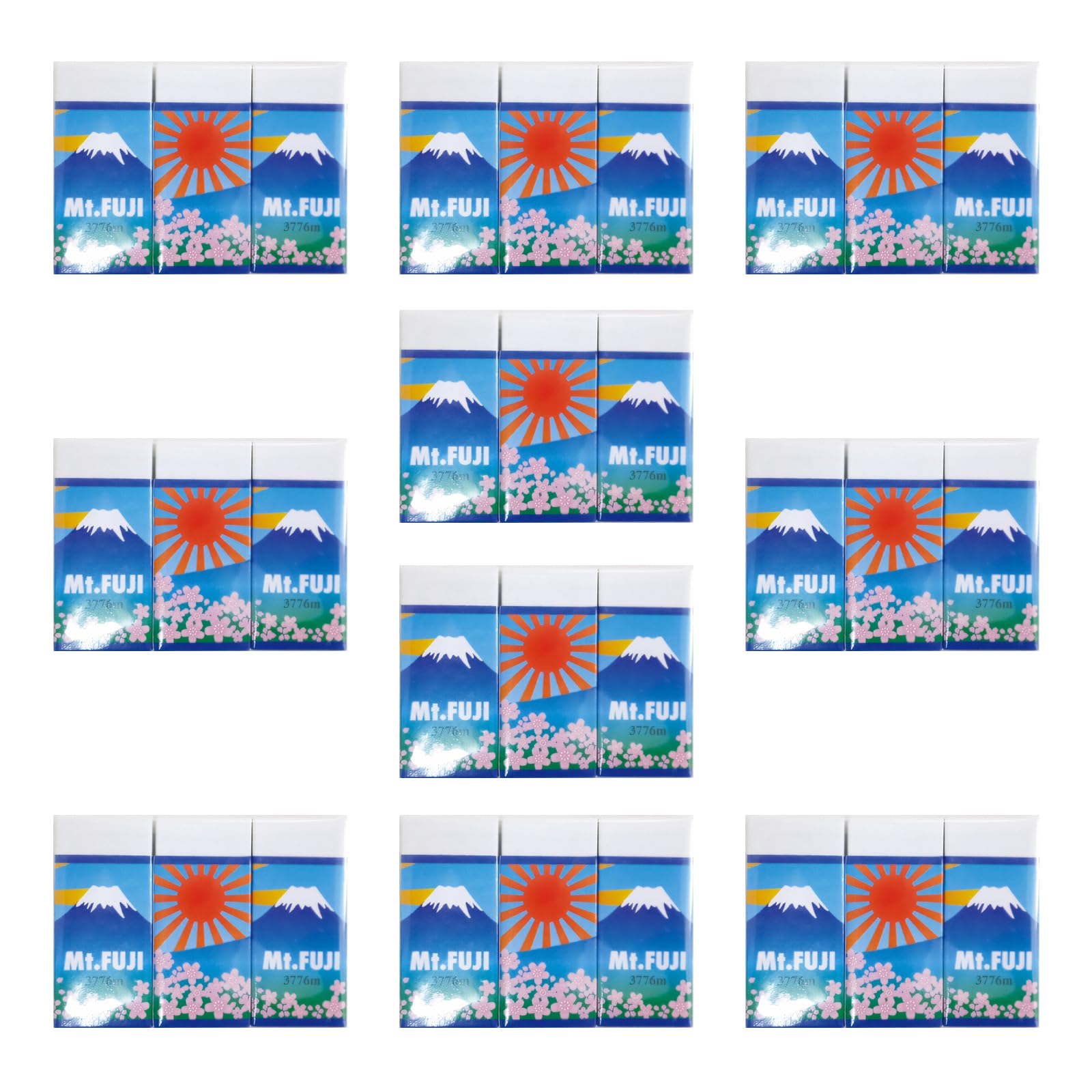 

Eraser set of 3 Fuji 10 sets bulk purchase (Mt. design) - [Japanese souvenir/festival/event/children s party/New Year s/Christmas/Obon]