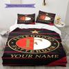 Customize Feyenoord Bedding Quilt Set Quilt Cover Pillowcase Home Decoration Birthday Gift (1 * Duvet Cover + 2 * Pillowcase, Without Core)