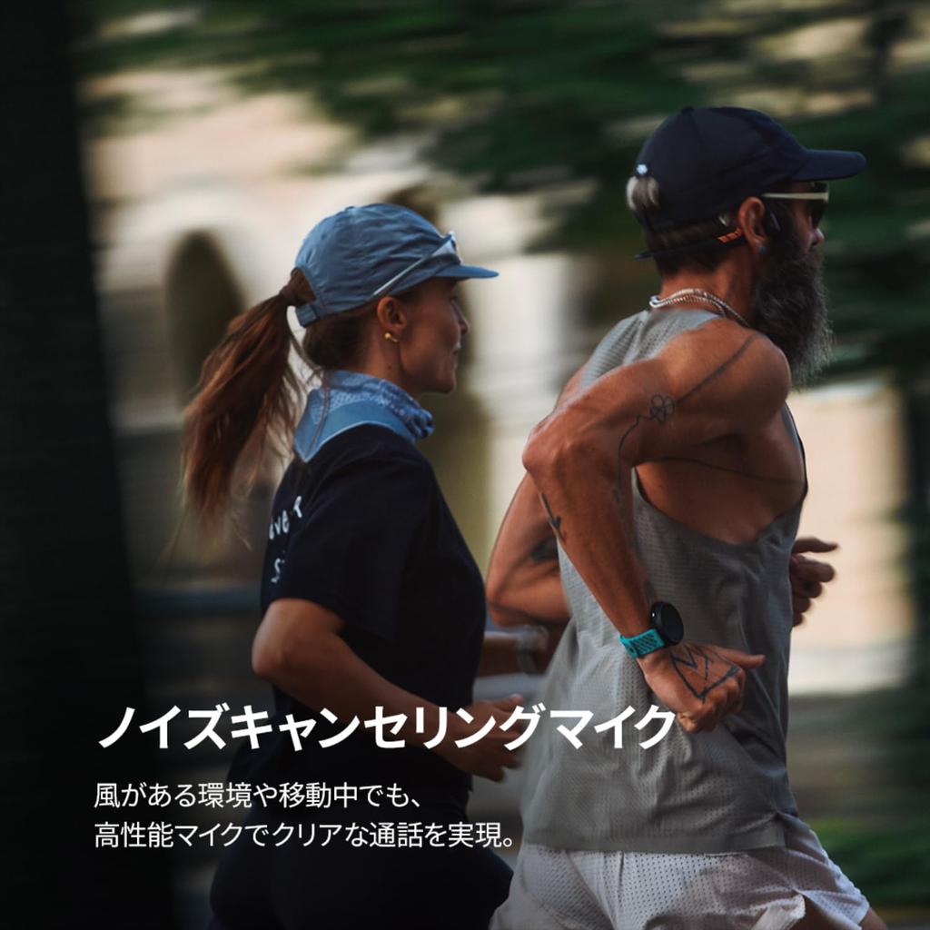 Suunto WING 2 Bone Conduction Wireless Hours IP66 aptX Adaptive with Charging Safety Running and Sports Official Japanese Product Earphones, Open-Ear
