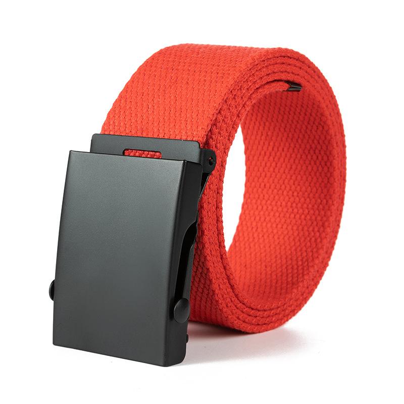 New High Quality Canvas Nylon Braid Belt For Men Jeans Belts Metal Roller Luxury Automatic Buckle Webbing Waist Outdoor Sports