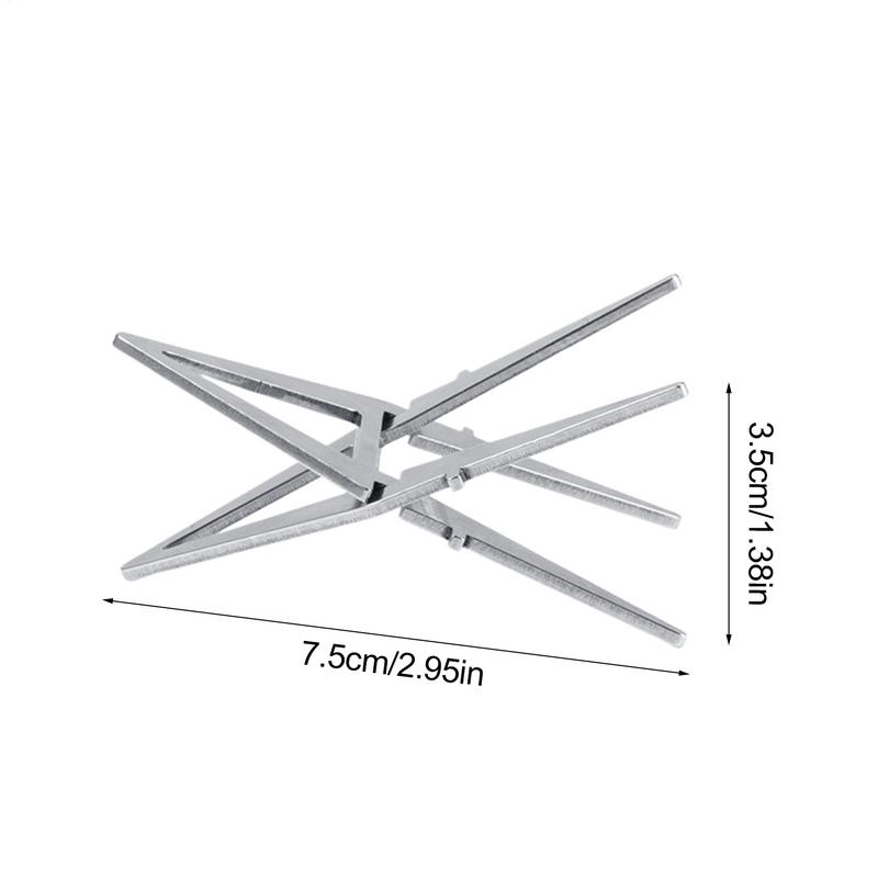 Portable Alcohol Stove Internal Bracket Stainless Steel Detachable Four-corner Kettle Bracket Outdoor Camping Accessories