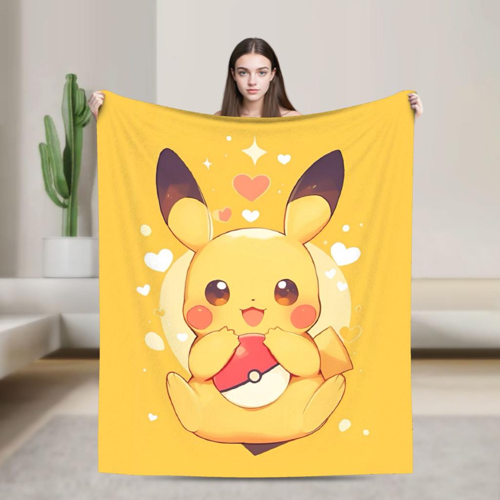 Cute Cartoon Squirtle Blankets Poke-Mon Flannel Awesome Warm Throw Blankets for Home Restaurant Spring Autumn