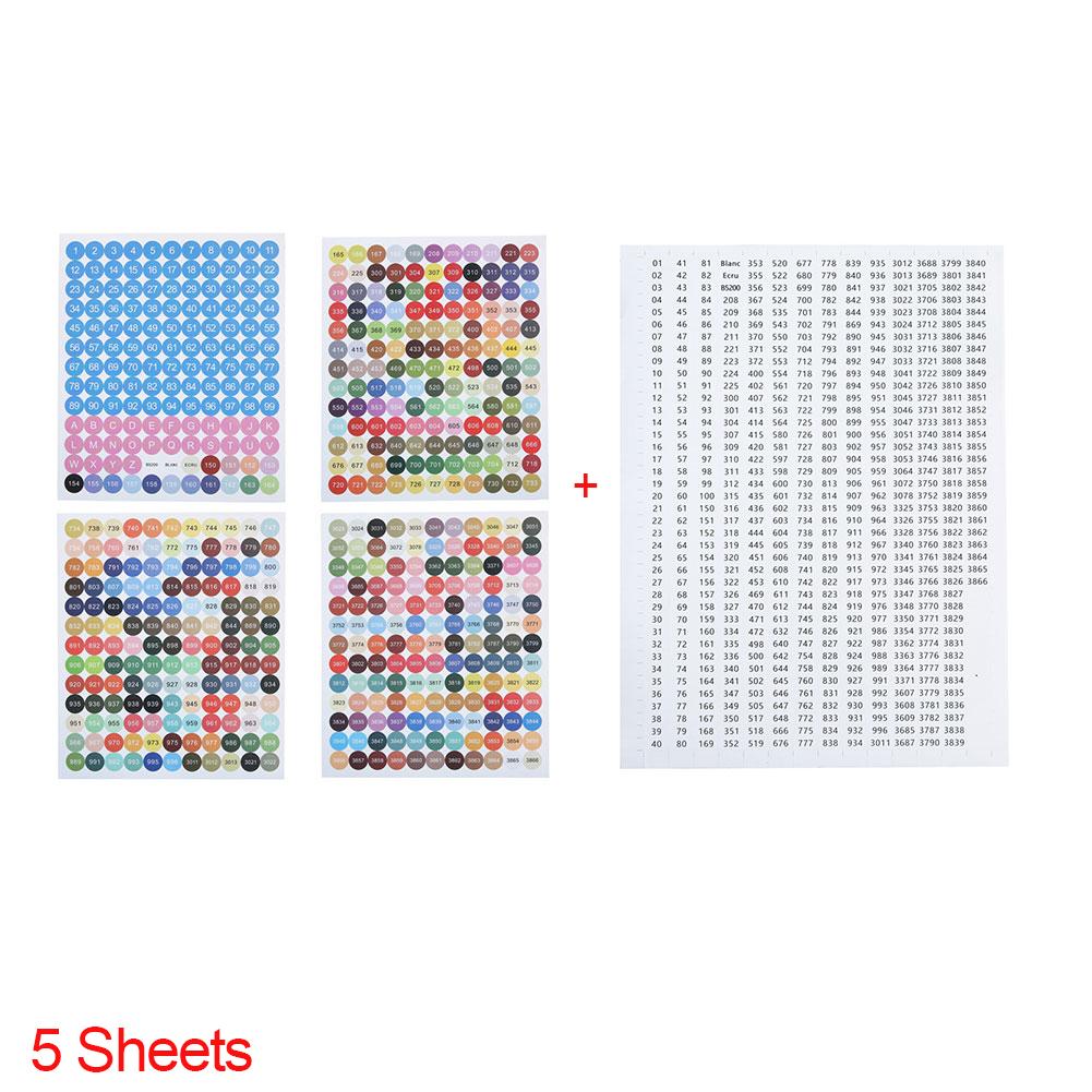 DMC Colors Number Label Stickers for Diamond Painting Storage Box Mosaic Beads Organizer Bottle Tool Cross Stitch Label and Mark