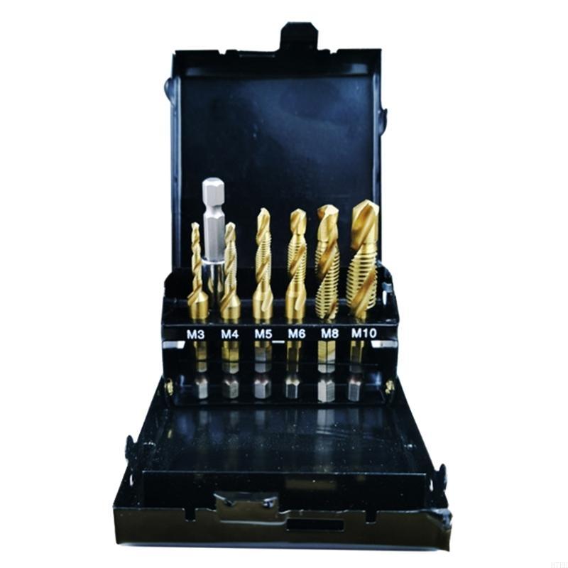 H7EE Screw Remover Extractor Drill Bit Carbon Steel Guide Set Broken End Bolt Remover