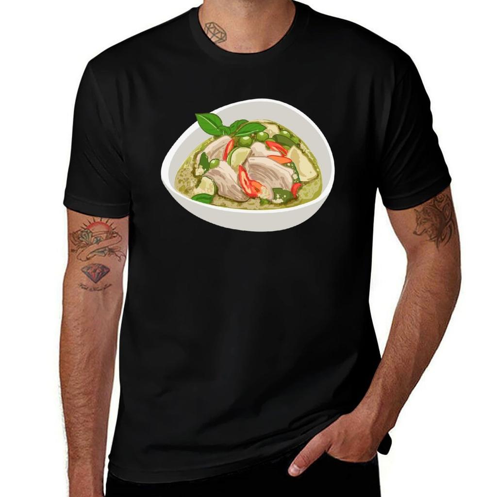 Bowl Of Spicy Thai Green Chicken Curry Tshirt Plus Size All Match Tee Shirt