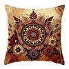 Home Decor Bohemian Floral Mandala Pattern Throw Pillow Pattern Cushion Cover Suitable for Sofa Bedroom Car Pillow Cover