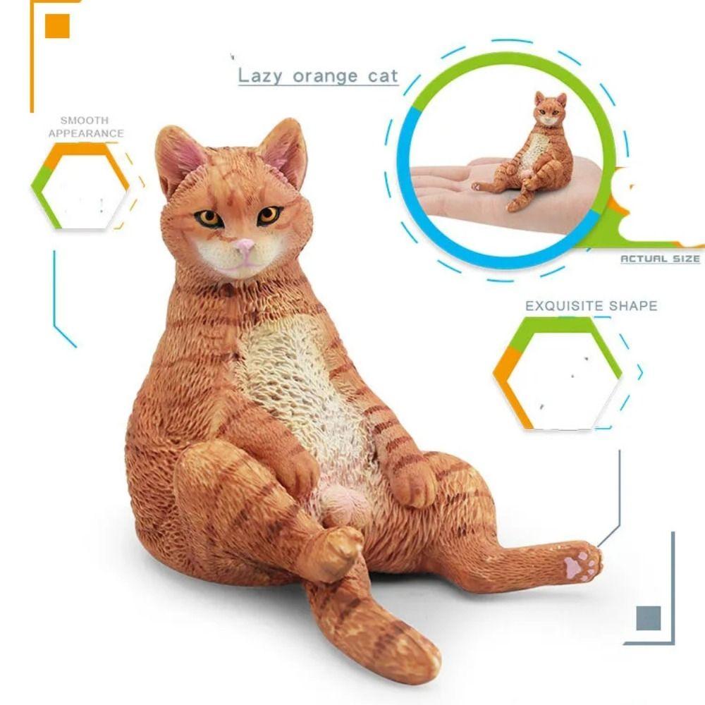 Cute Pet Cat Figures PVC Kids Toy Party Decoration Cat Animal Model Gift