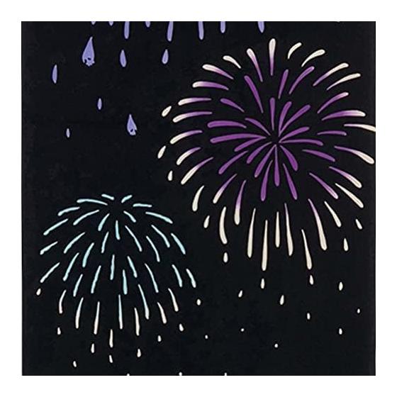 Miyamoto-Towel Kenema Tenugui Hand Towel, Bone Sake Fireworks, 35x90cm, Made In Japan