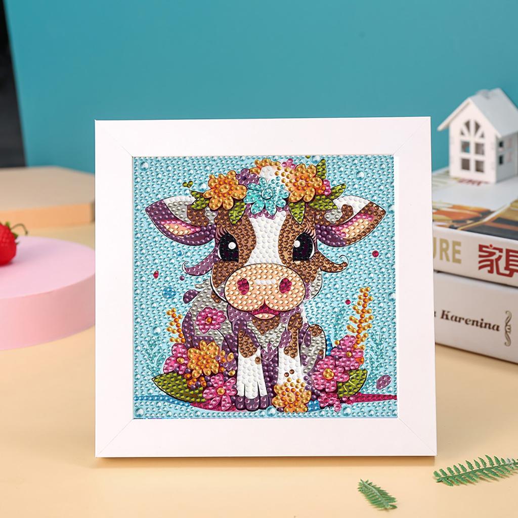 Kids Full Drill 5D Diamond Painting Kit, Cartoon Animal Handmade Diy Diamond Paste Decor Art