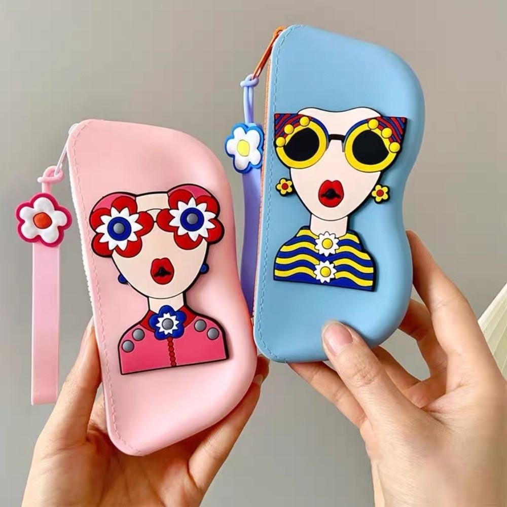 Dustproof Small Items Bag Multifunctional Sunglasses Pouch Simple Silicone Eyeglasses Case  Travel