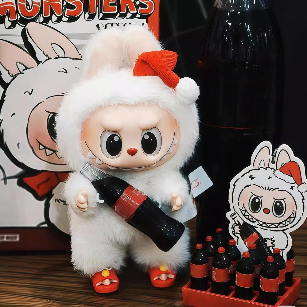 LABUBU G3 Vintage Bottle Car Charm 1:1 High Quality Replica Premium Vinyl Auto Decor Mirror Dashboard Vent Clip Ornament Safe Driving Collectible Gift