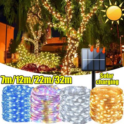 5PCS LED Solar Light Outdoor Garden Fairy String Light Led Twinkle Waterproof Lamp for Christmas Patio Tree Party