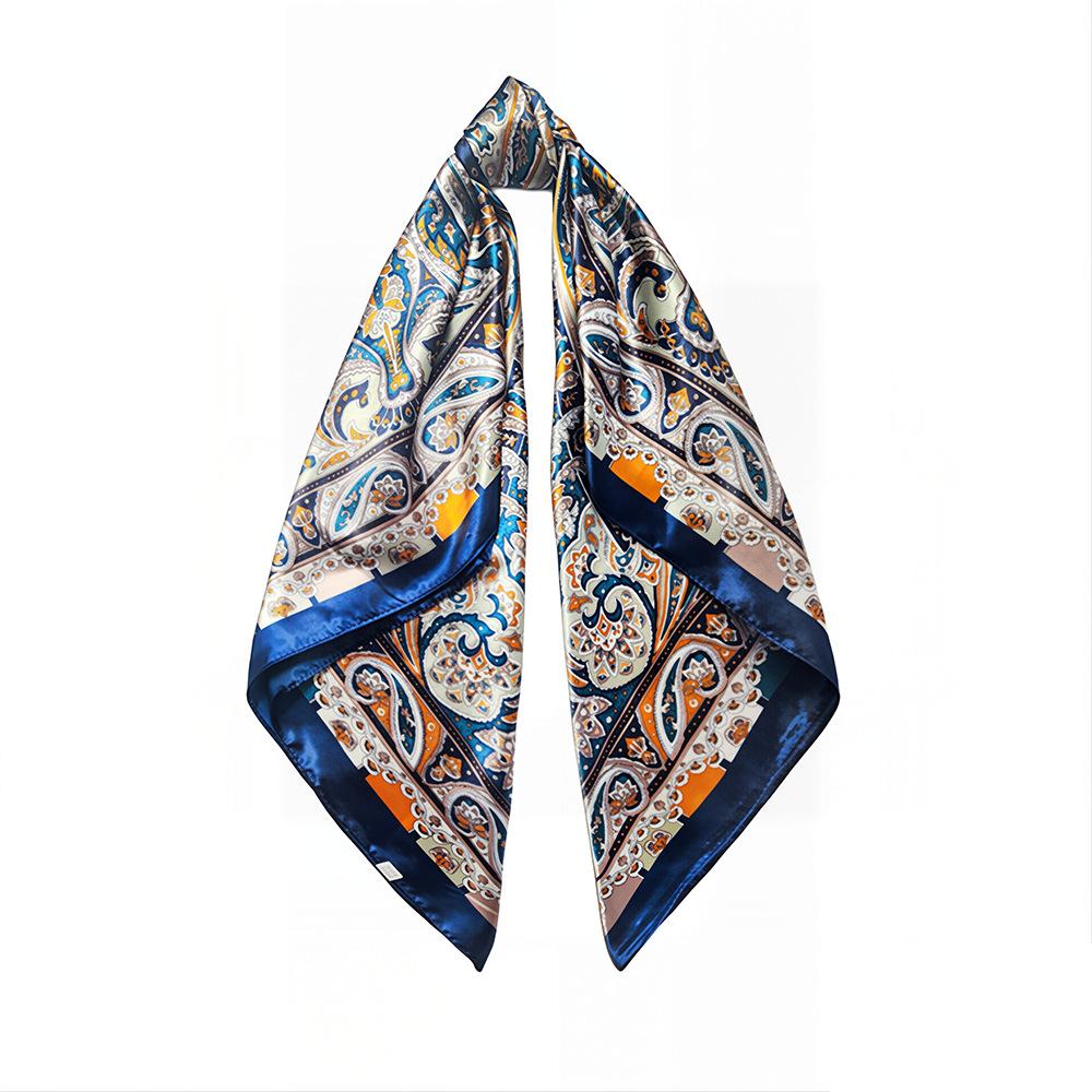 Cashew-print scarf for women, 90cm, large printed scarf