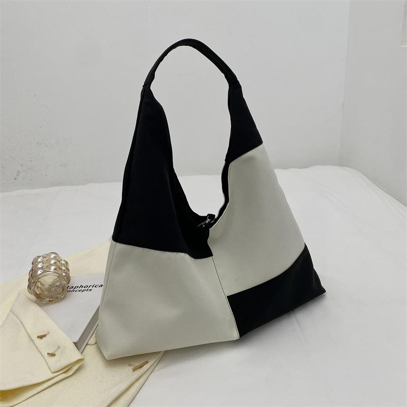 Patchwork Canvas Bag Women Shoulder Bag