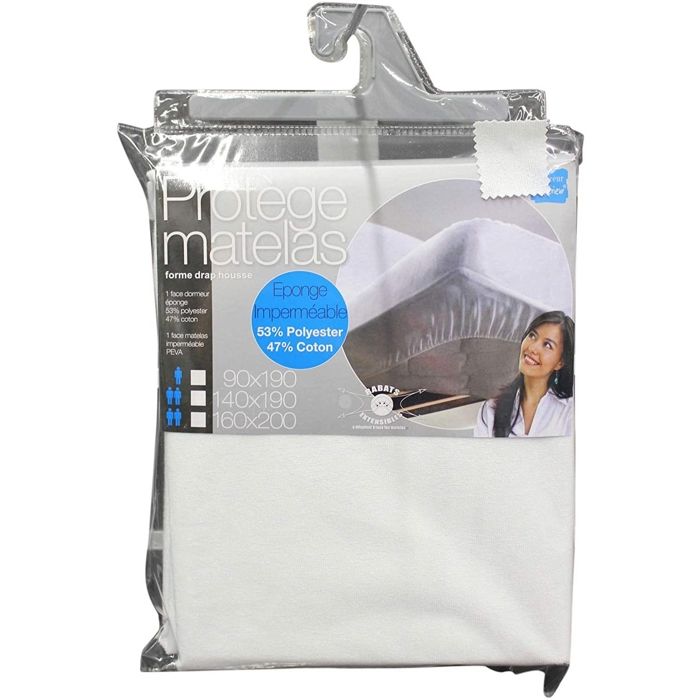 Protège Matelas - Adunivers - PONNY AA 30 - Blanc - Anti-acarien - 90 X 190 Cm