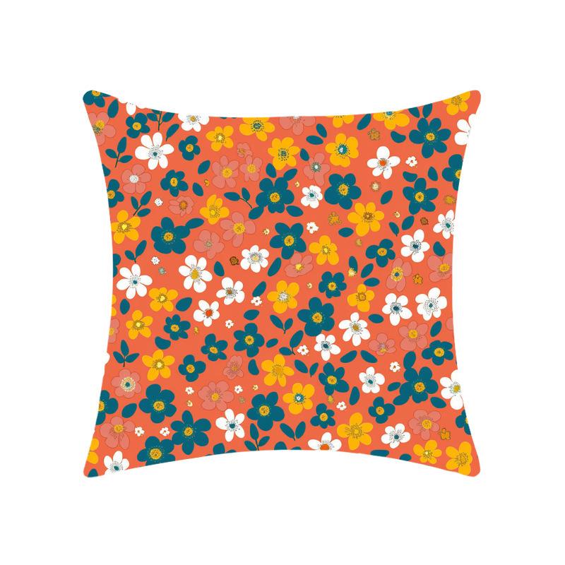 New Floral Floral Series Pillow Case Soft Car Home Decoration Bedroom Bedside Pillow Cushion Cover