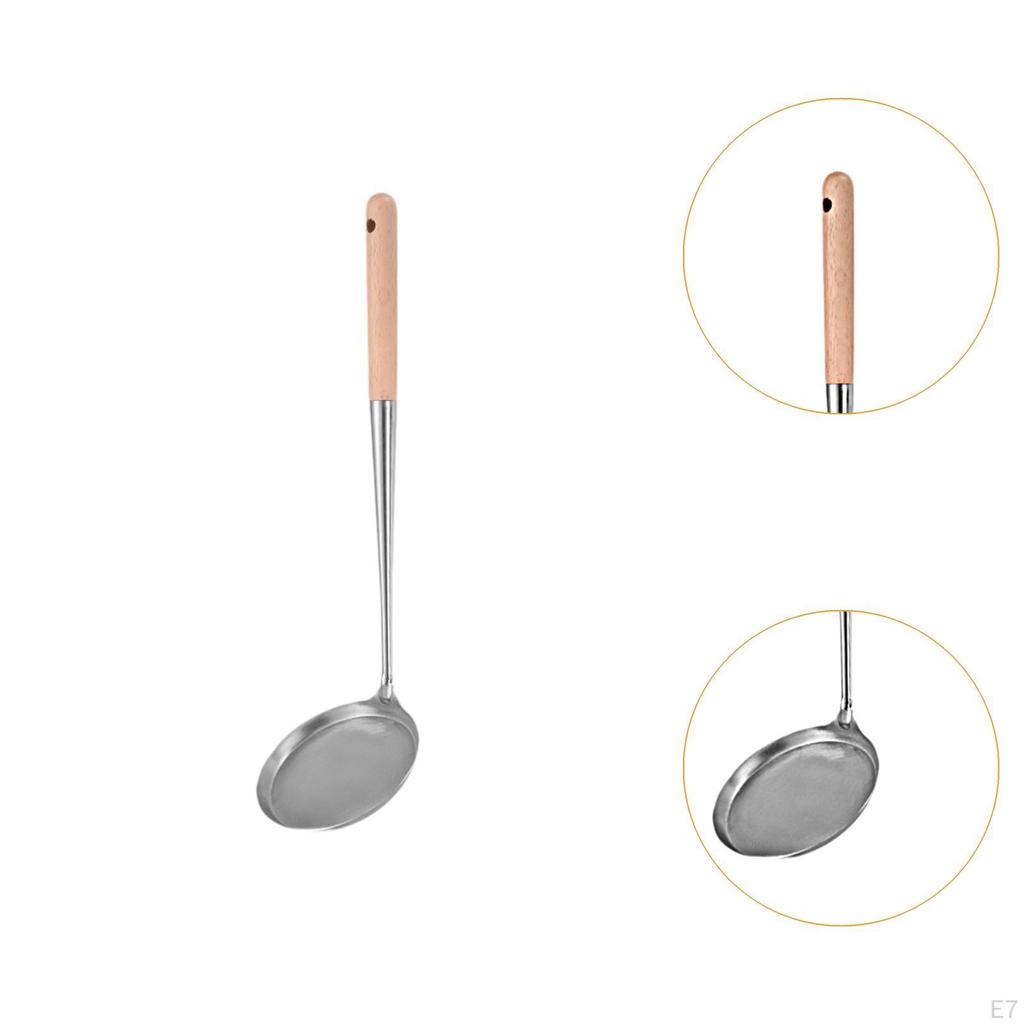 Cake Frying Spoon Kitchen Cooking Utensil Anti-scald Handle Easy to Use Rosette Maker Ladle