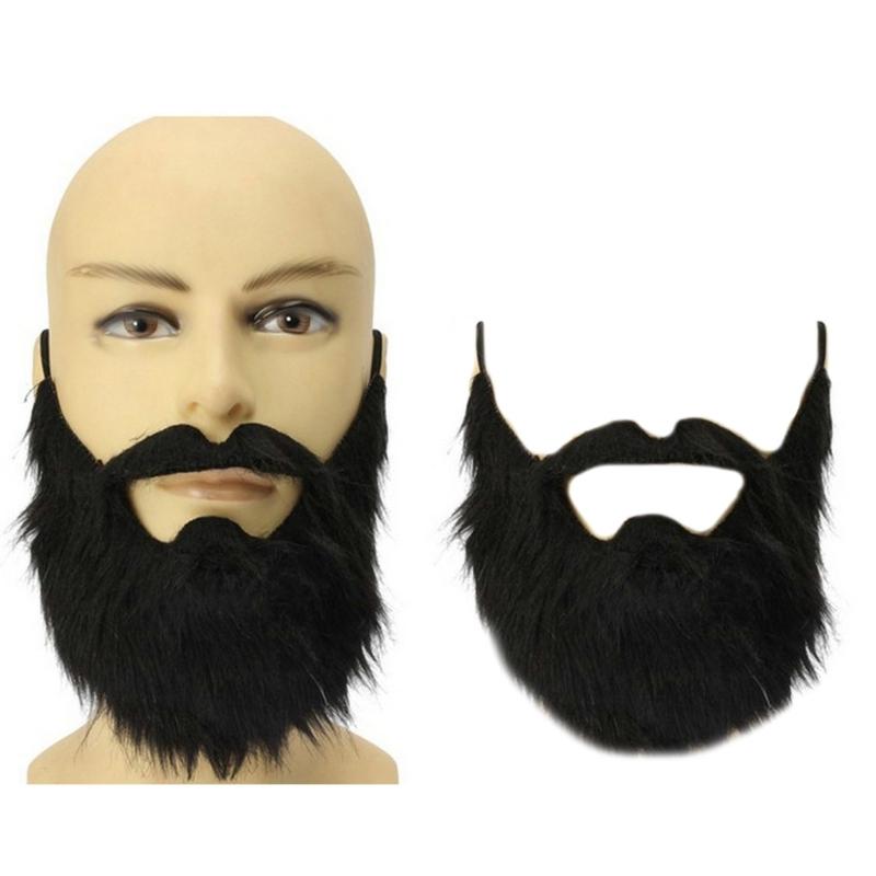 Halloween Beard Facial Hair Disguise Accessories Black Mustache Party Supplies