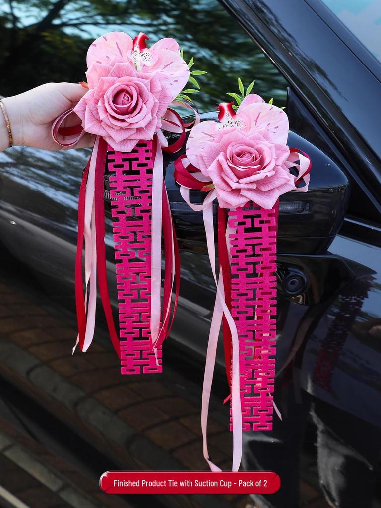 Wedding Car Decoration Floral Set for Handles and Dowry Car