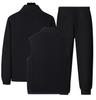 Men's Warm Winter Two-Piece Set: Stand-Collar Lambswool Fleece Jacket and Casual Pants.