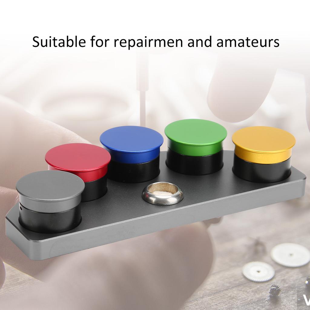 Watch Repairing Oiler Stand Watch Oiler Kit Alloy Five Holes Watch Oil Dishes Oil Cup Watch Repairing Part Accessory Watch Oiler