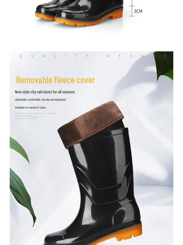 Fashionable Mid-Tube Waterproof Water Shoes - Thick-Soled, Non-Slip, Wear-Resistant, Suitable for All Seasons