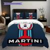 Martini Stripes Elegance Three-piece set (1 * duvet cover + 2 * pillowcase, without core) 2D Flat Christmas birthday gift Duvet cover and pillowcase