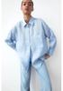 2023 Autumn New European & American Street Style Multi-color Long Sleeve Solid Linen Shirt with Pocket Detail