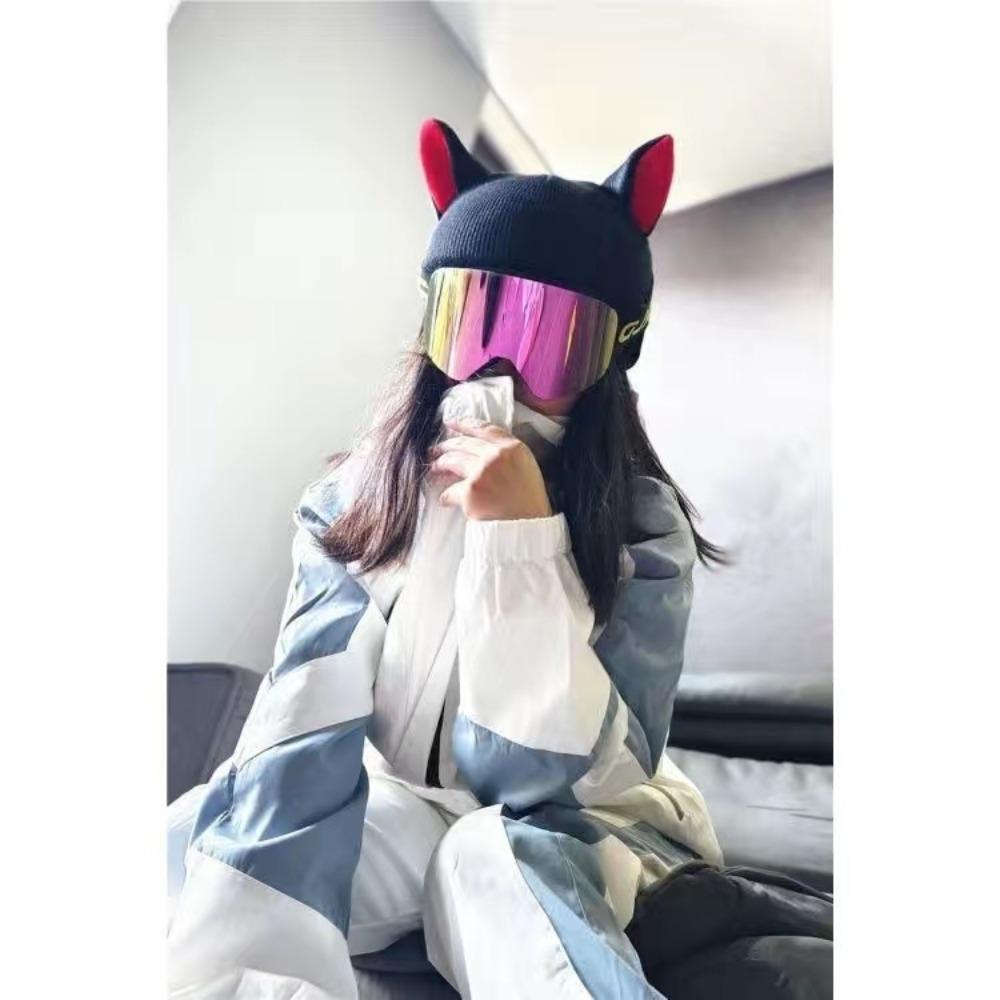 Pokrowiec na kask narciarski Czapka Urocze Kreskówkowe Uszy Kota Dziecko Ten Sam Pojedyncza i Podwójna Deska Pokrowiec na Kask Bateryjny Unisex