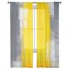 Yellow Gray Abstract Art Texture Tulle Curtains Living Room Bedroom Kitchen Window Treatment Chiffon Curtain Blinds Light Filtering Polyester Decor