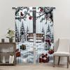 2pcs Christmas Snowman Gift Printed Curtains Designed for Light Filtering Quality Material Perfect for Christmas Holiday Home
