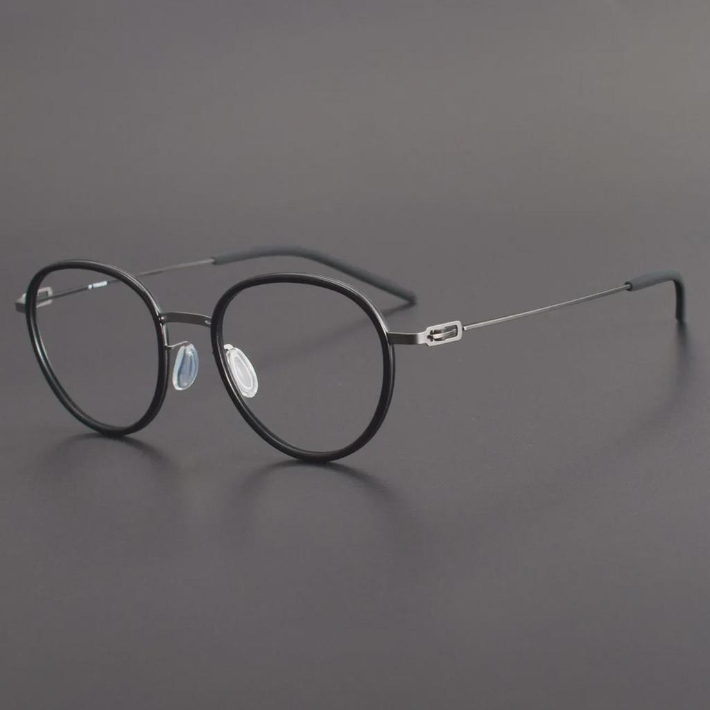 Unisex L1043 Ultra-Light Pure Titanium Glasses Frame - Minimalist Casual Style, Suitable for Prescription Lenses.