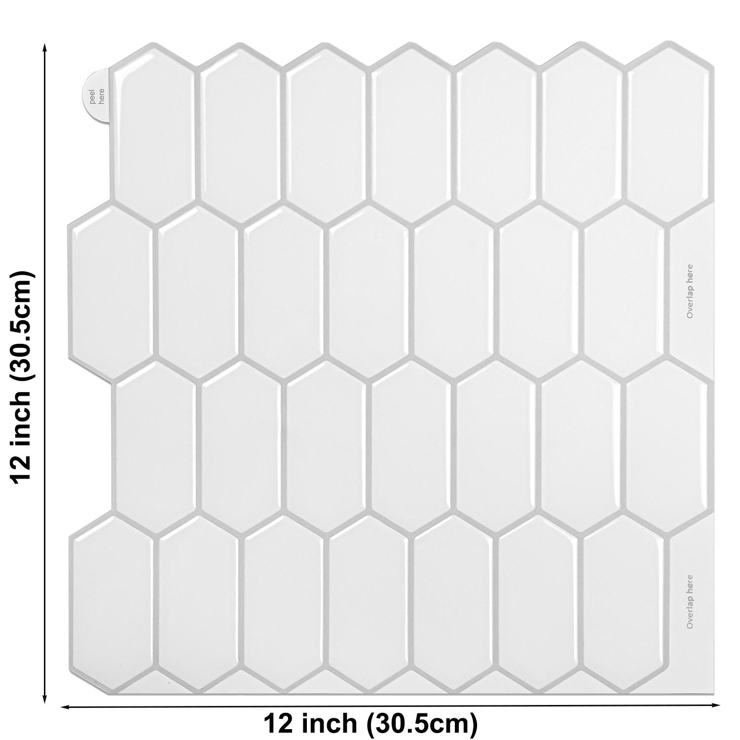 Vividtiles 10 Листов Самоклеящиеся Виниловые Обои 3D Имитация Кирпича Самоклеящиеся Настенные Плитки-Наклейки для Внутреннего Декора 10 Sheets