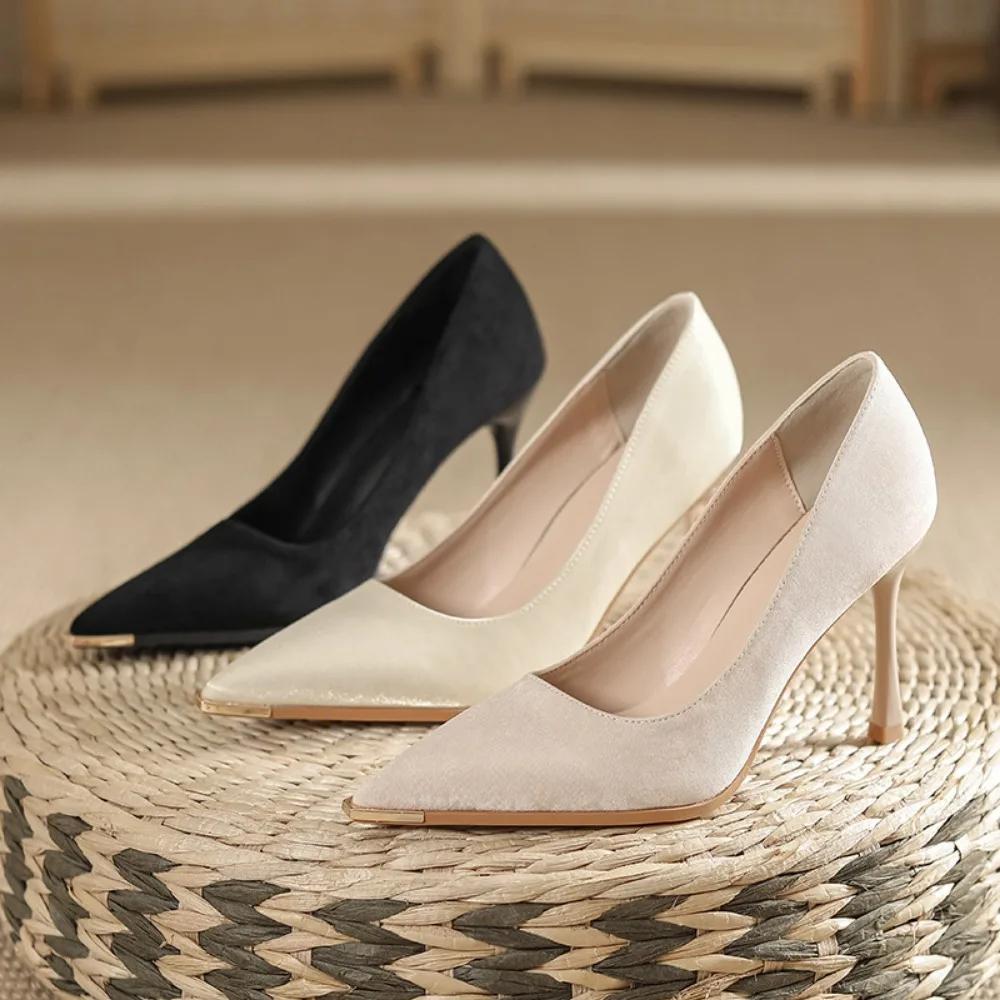 Fashion Pumps Shoe Black Womens Heel New Four Season Mary Jane Shoes High Heels Women Pumps Woman Shoes Wedding Shoes Bride Black Heels